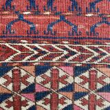 19th century Afghan Hatchlou tribal antique rug 131x140 cm