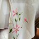 Embroidered white cotton tablecloth