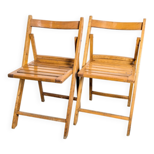 Paire de chaises pliantes - bois