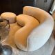Sofa 190 teddy mohair sable pierre augustin rose