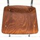 Chaise vintage Mid-Century bois et métal brun gris style danois scandinave