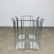 Vintage chrome metal magazine rack