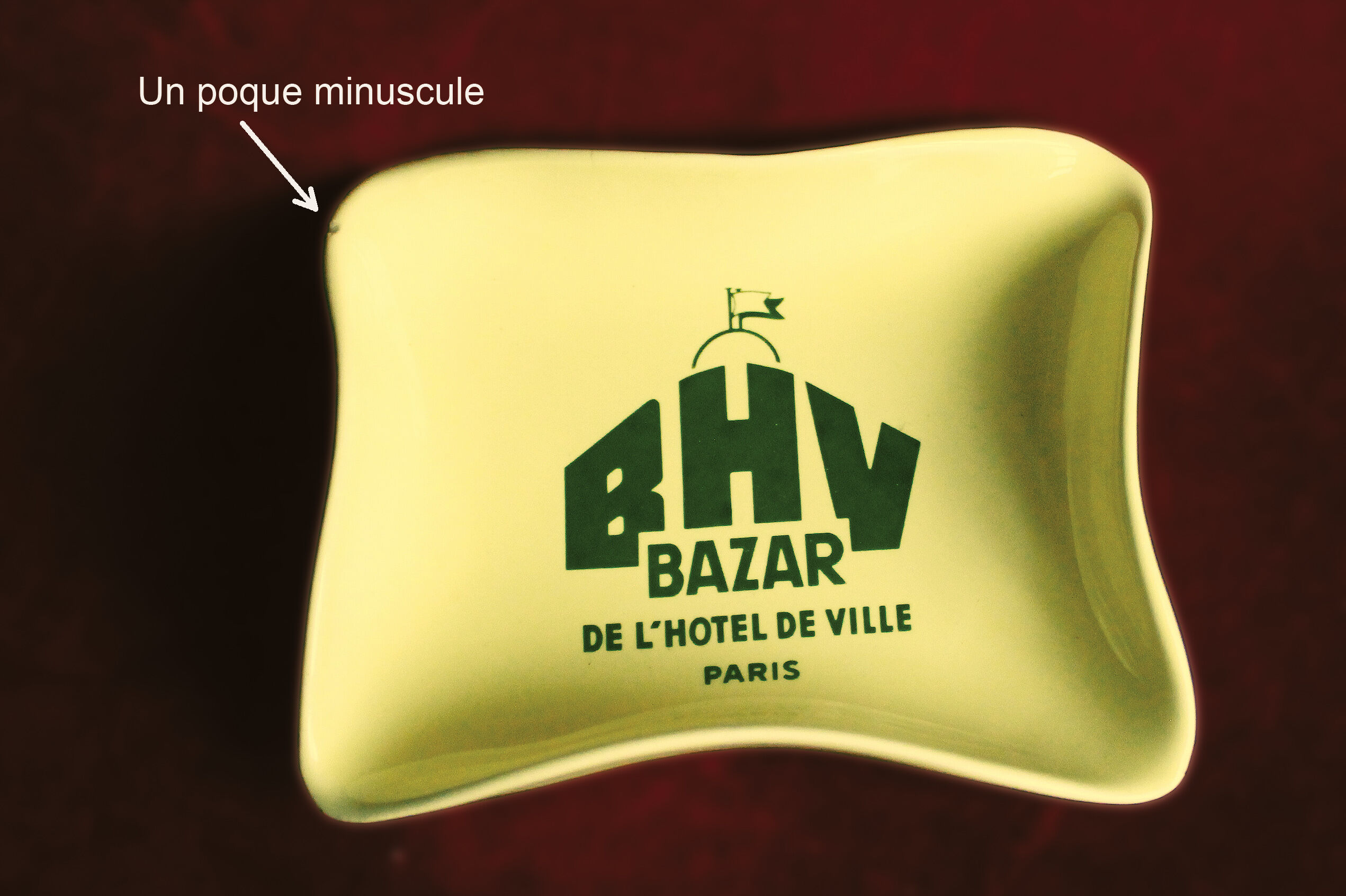 Ceramic BHV advertising ashtray