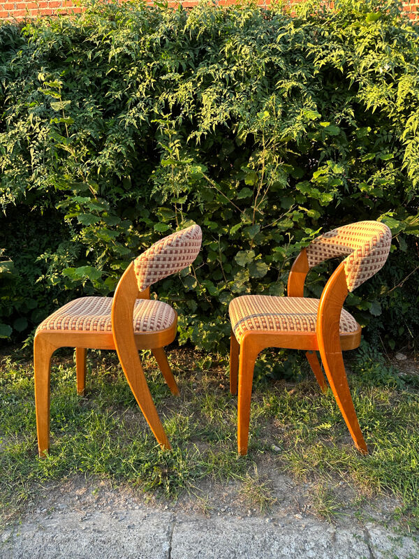 Paire de chaises vintage design années 50/60 style Baumann