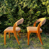 Pair of vintage designer chairs from the 50s/60s, Baumann style