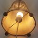 Lampe à poser en rotin et tissu