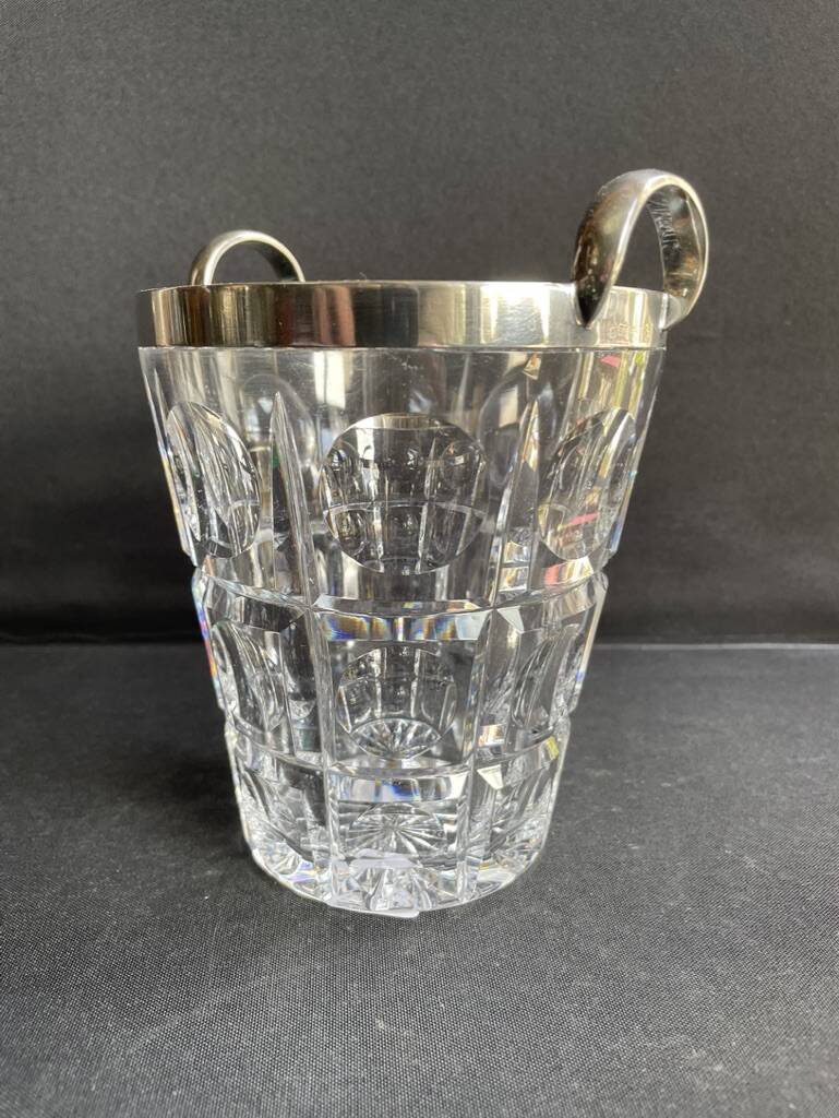 Seau à glace cristal et argent 925 – Gebrüder Deyhle