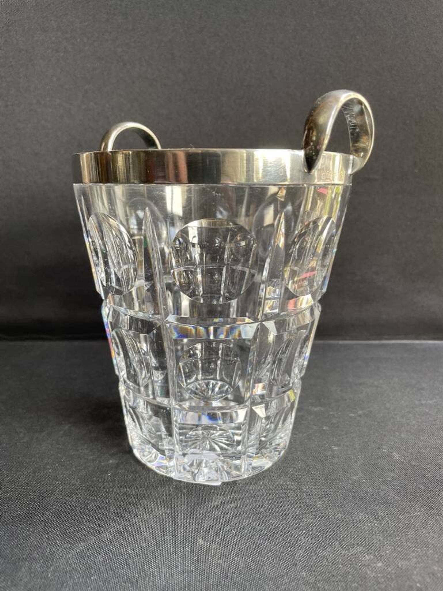 Seau à glace cristal et argent 925 – Gebrüder Deyhle