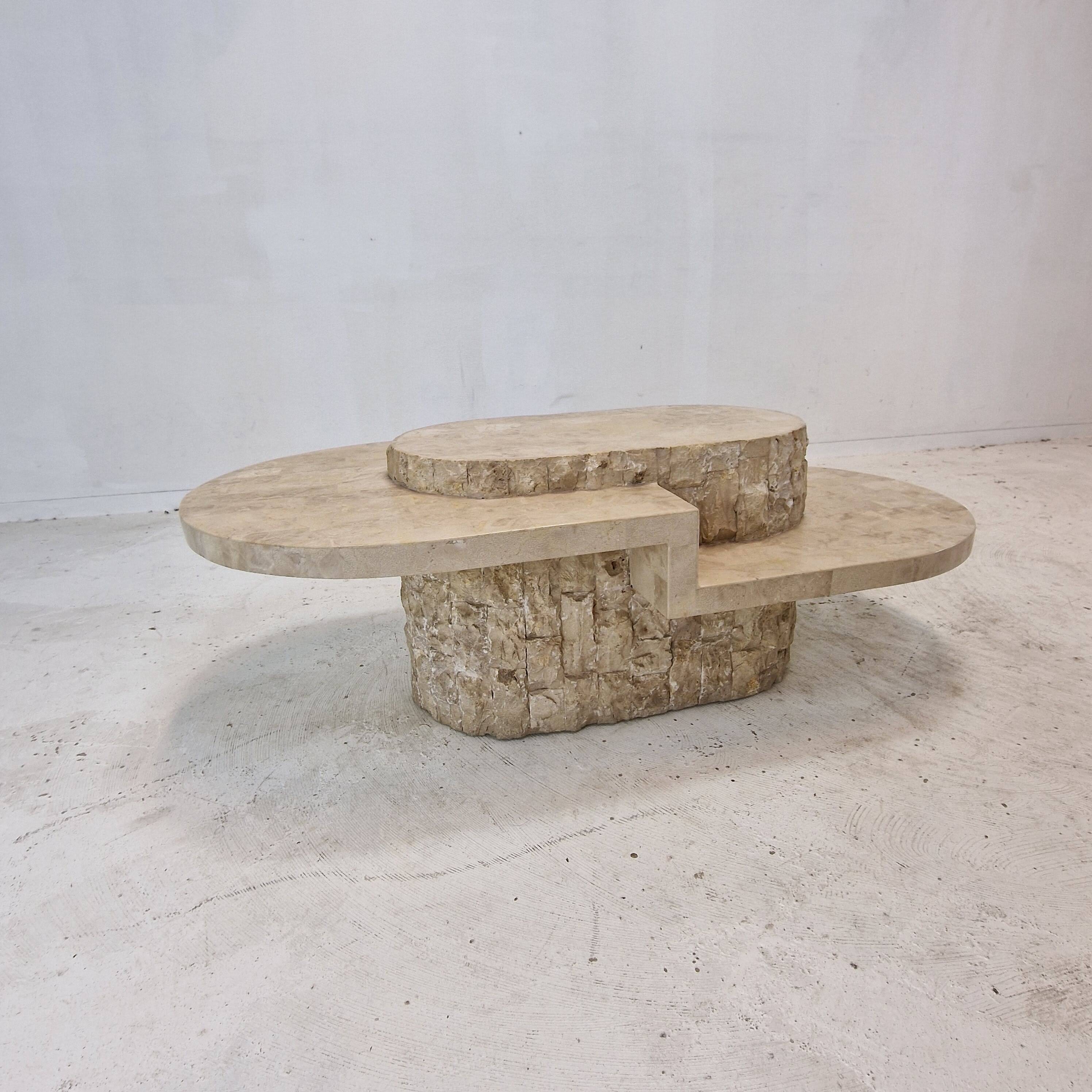Mactan or Fossil Stone Coffee Table by Magnussen Ponte, 1980s