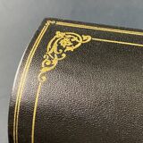 Le Tanneur mail binder sorter leather gilded decoration with small Regency style iron