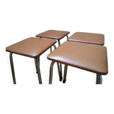 Set of 4 vintage stools from the 70s