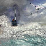 Tableau marine huile sur toile de robert lesselin