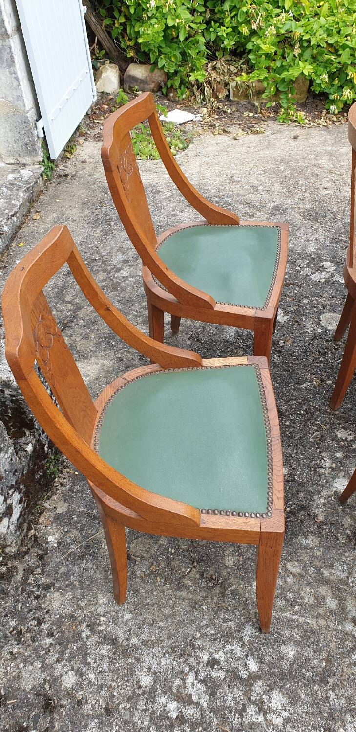 Suite de 6 chaises gondole Art Déco 1930