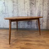 Exotic wooden triangular dining table