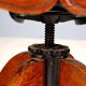 Antique oak swivel chair with wheels UK 20th Century