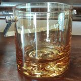 Ice Bucket Vintage Design In Thick Smoked Amber Glass