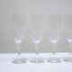 Series of 10 vintage crystal champagne flutes