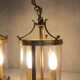 Pair of 1950s brass lanterns
