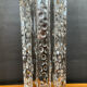 Hexagonal vase Riihimäen Lasi vintage in moulded glass