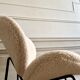 Contemporary design armchair in sheepskin