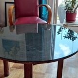 Coffee table glass and wood