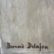 Country house with young man, signed Bernard Delafon