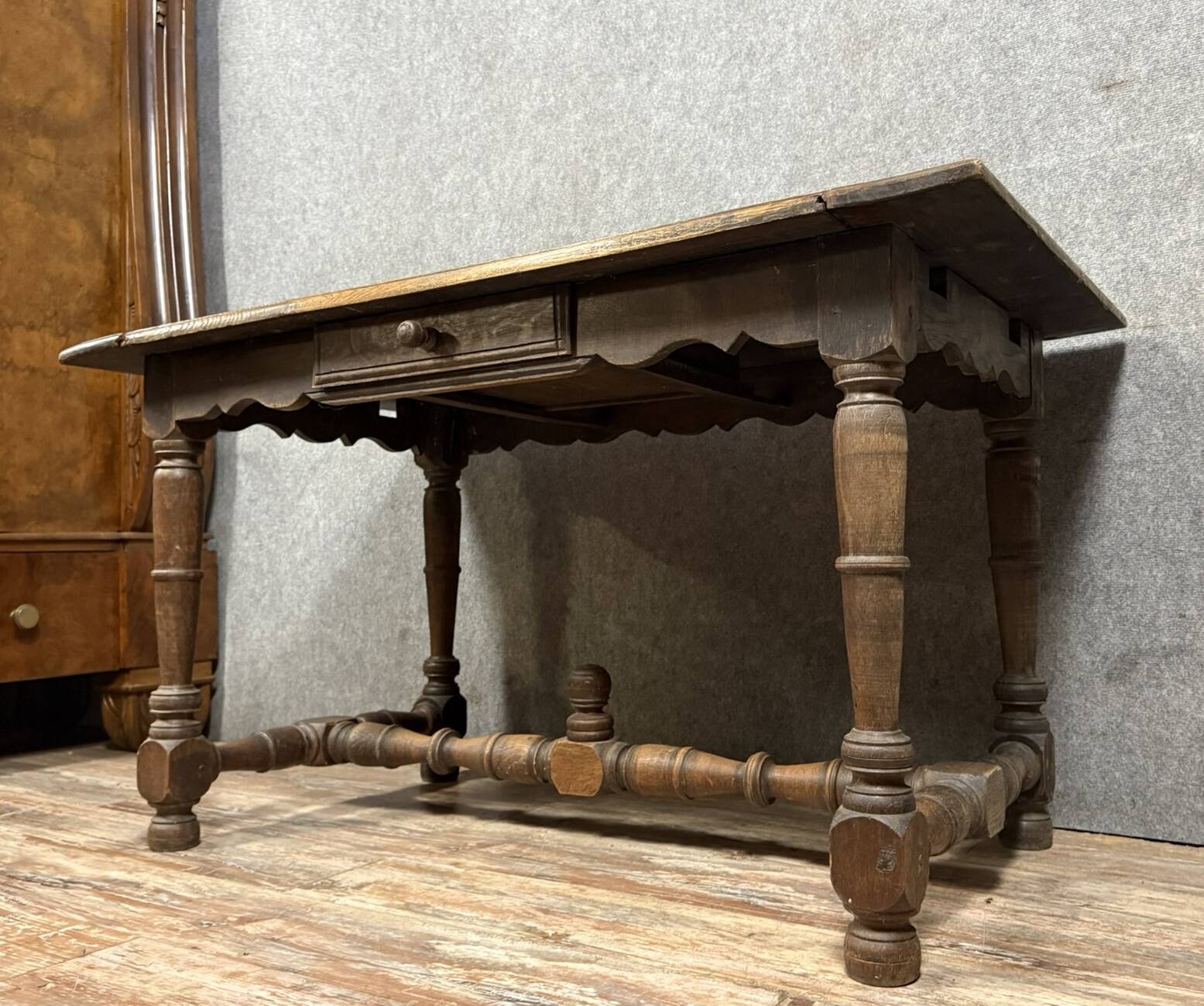 Louis XIII period desk in solid oak