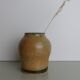 Vase en grès beige et kaki