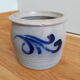 Pot in grey and blue Alsace sandstone