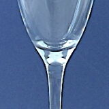 Suite of six crystal champagne flutes