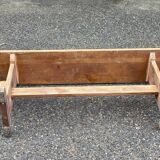 Renovated vintage farmhouse bench in raw solid wood
