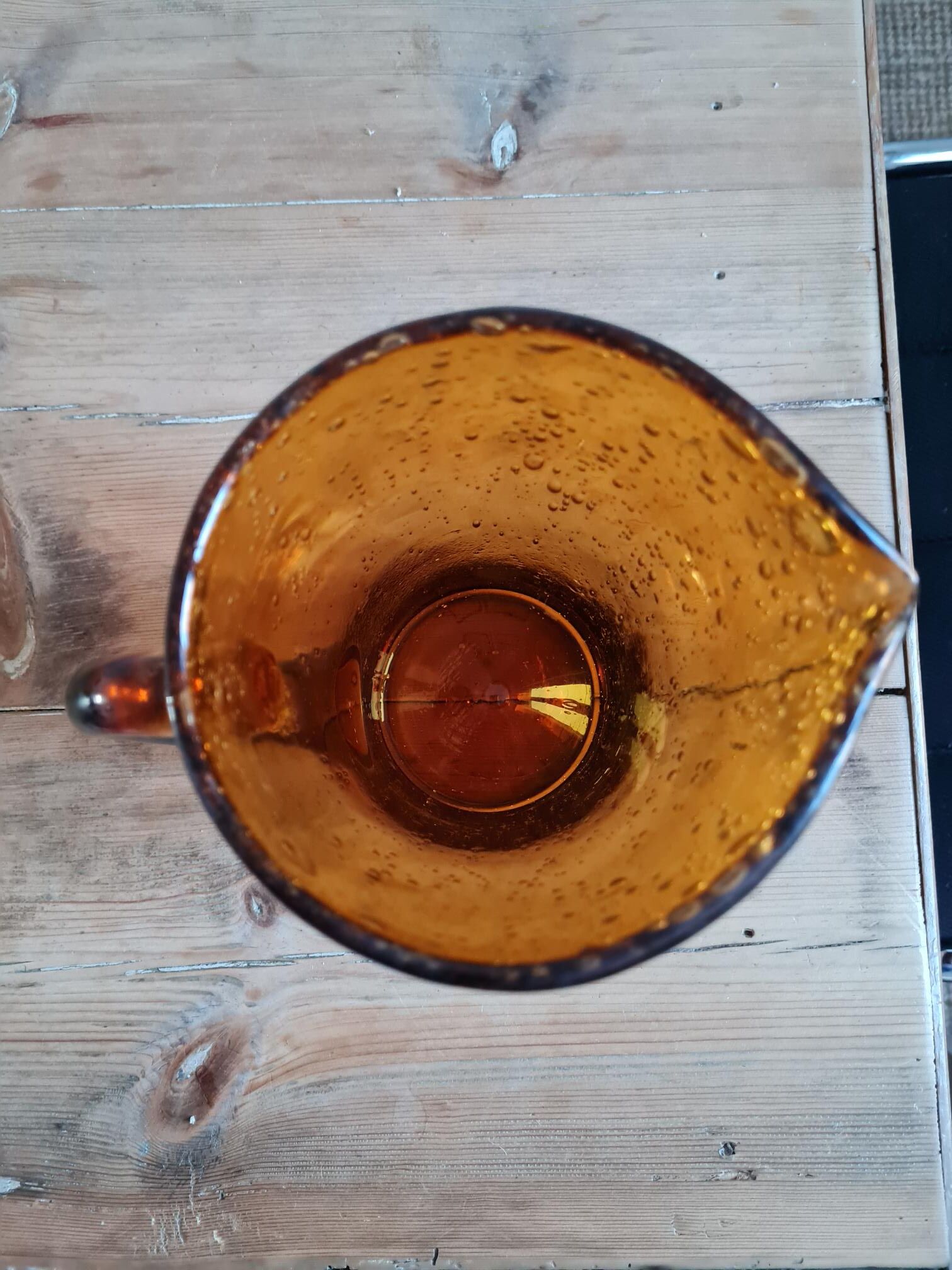 Amber glass decanter from Biot