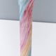 Vintage pastel colors polychrome murano glass flower vase, italy