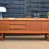 Sideboard  curved White & Newton clear teak