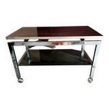 Vintage chrome coffee table