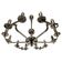 Large Bauhaus chandelier with two wall sconces.