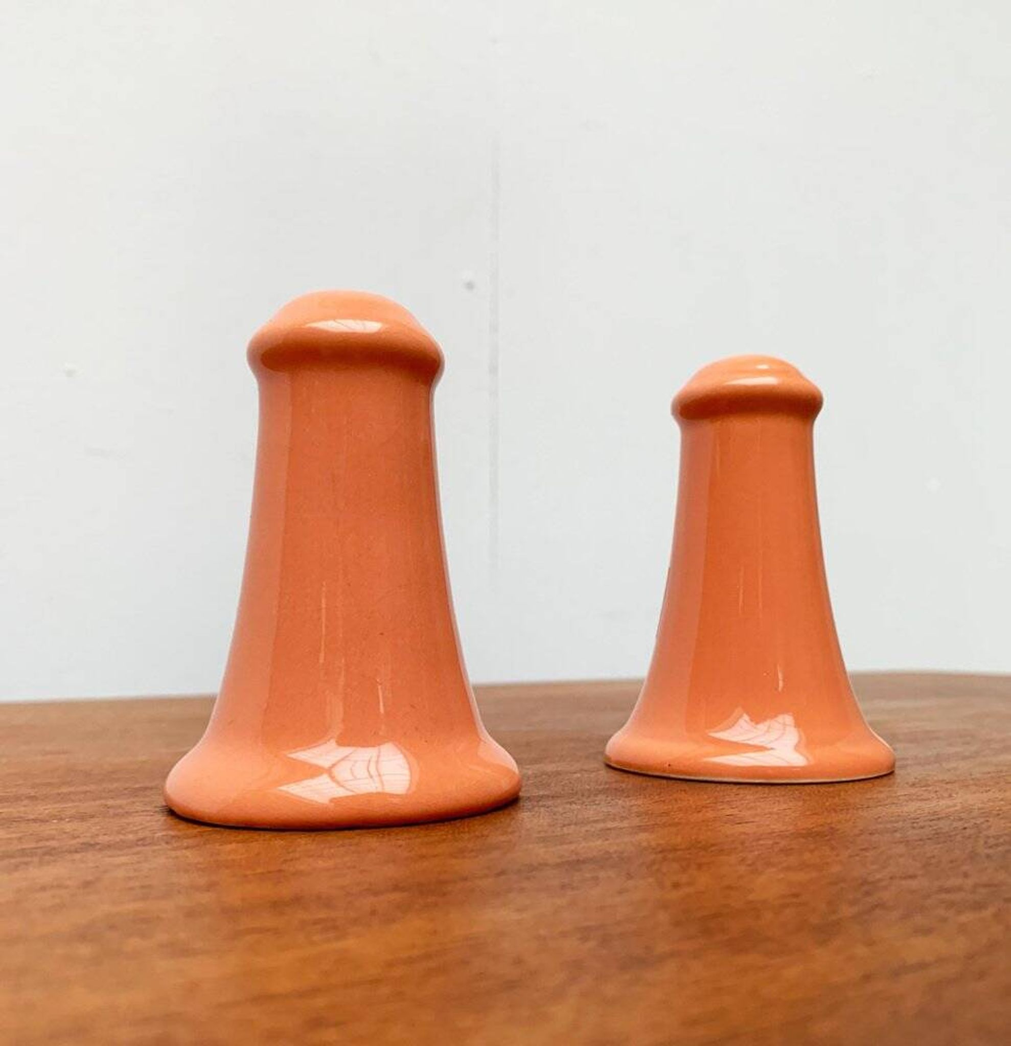 Postmodern ceramic salt and pepper shakers by Gallo Design for Villeroy & Boch, set of 2.