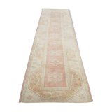Turkish oushak runner, vintage hallway rug