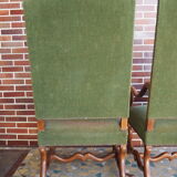 A pair of Louis XIII-style sheep bones armchairs