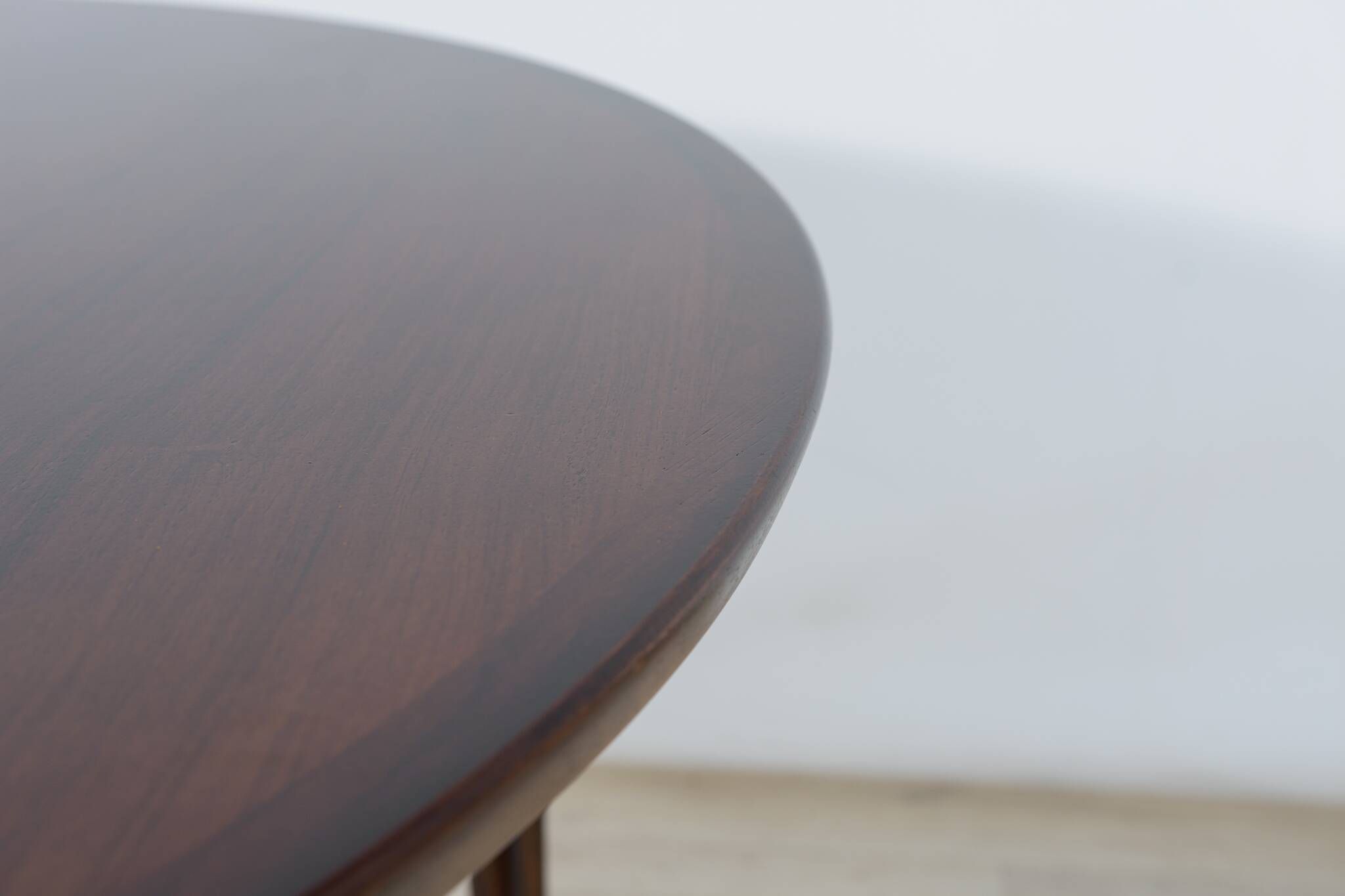 Mid-Century Round Rosewood Dining Table by Henry Rosengren Hansen for Brande Mobel Industry, 1960s