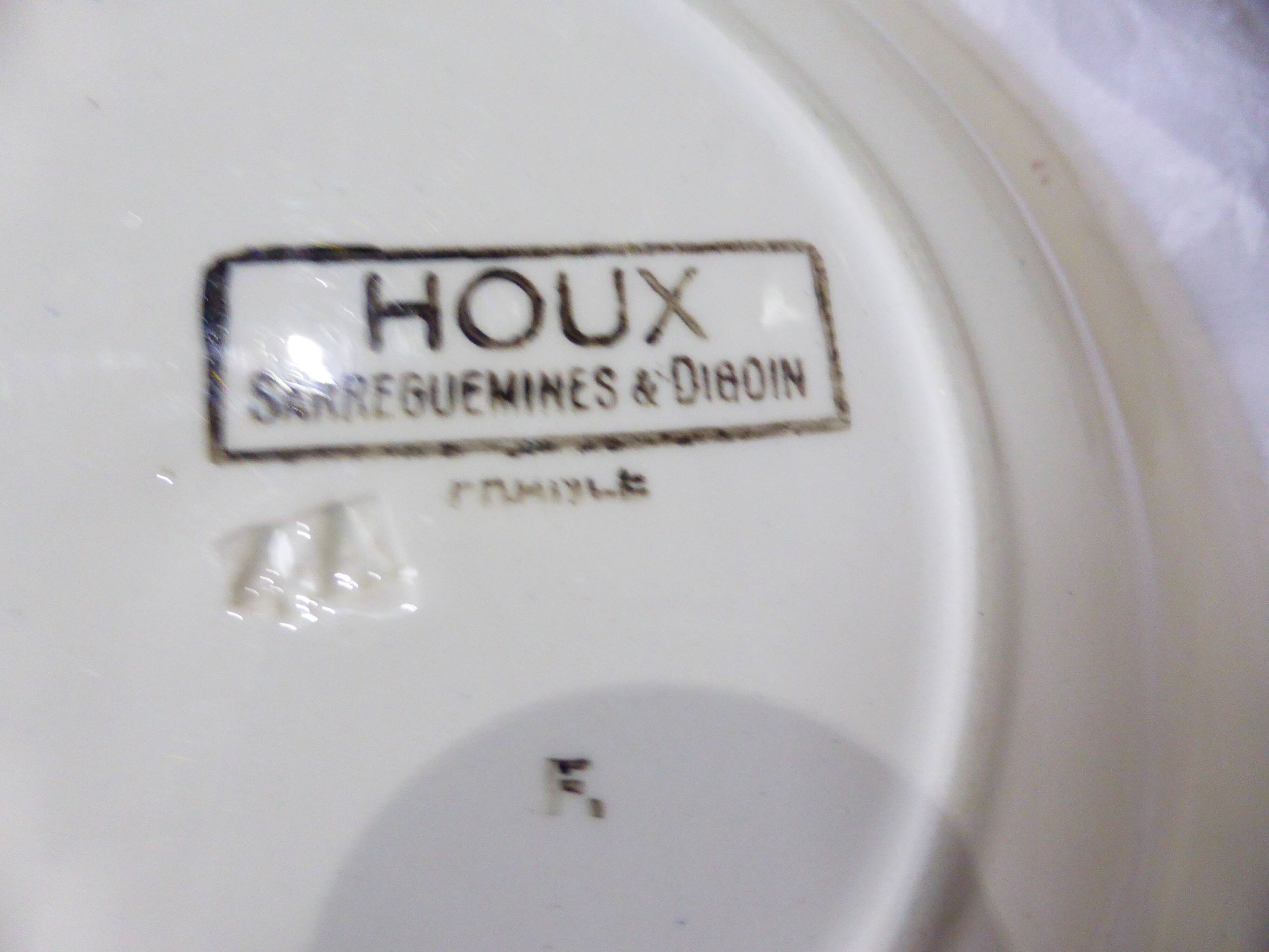 4 hollow plates of Digoin Sarreguemines model Holly 211250