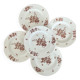 Set of 5 flat plates iron earth K&G Lunéville