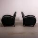 Pair of mid-century leather armchairs, circa 1970, made in Belgium.