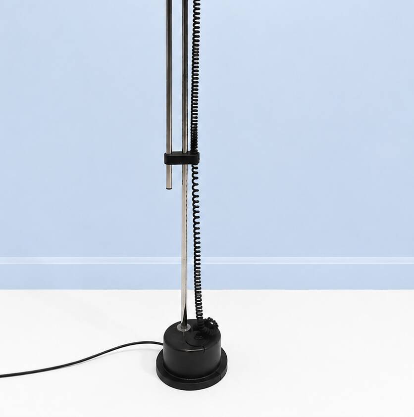 Italian Space Age floor lamp by Carlo Santi for Kartell, circa 1970.