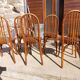 6 Baumann chairs in wood and imitation leather