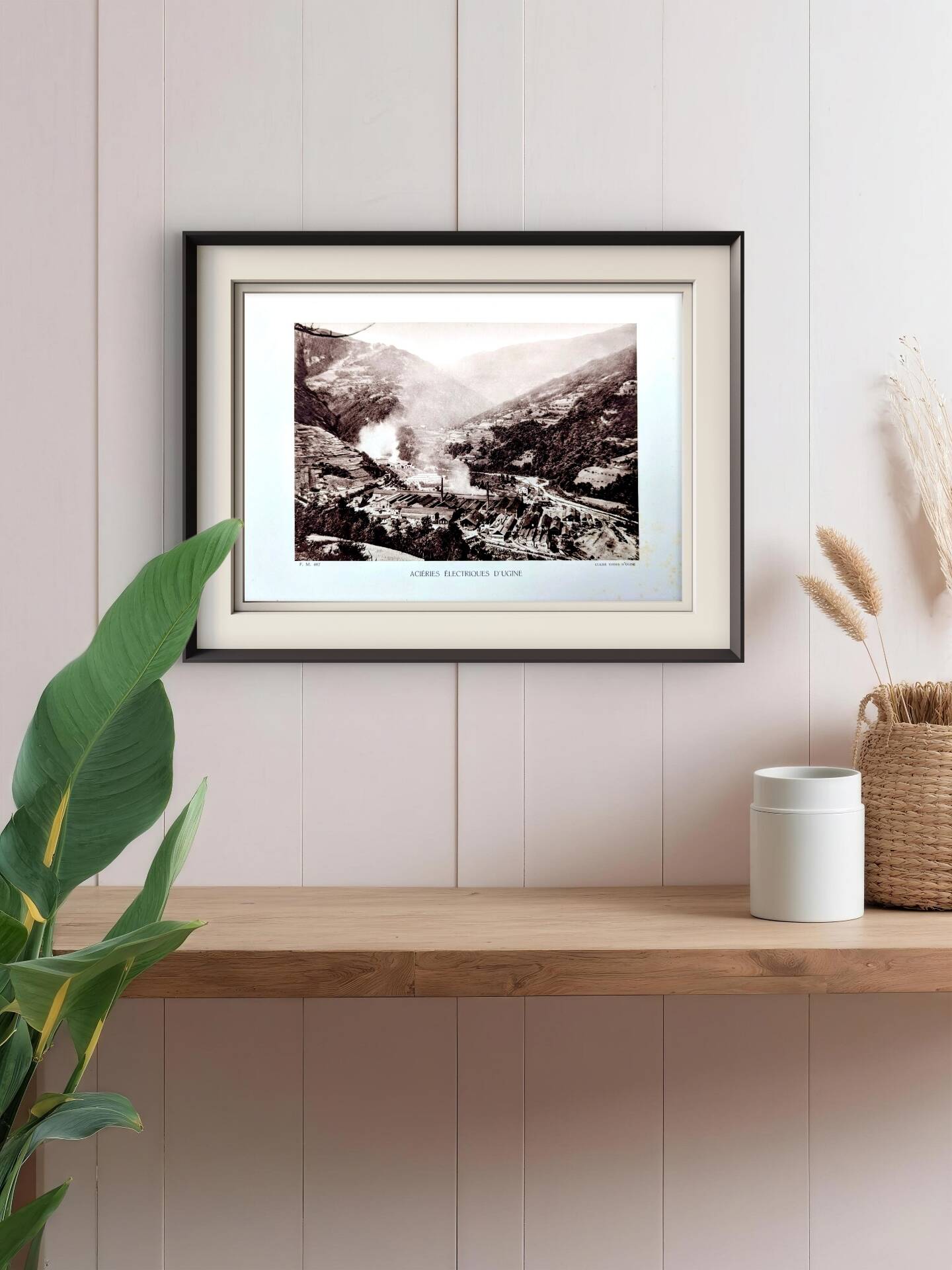 Ugine, Savoie. Photo print from 1942.