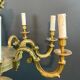 Important bronze chiseled chandelier in Louis XVI style with 8 light arms by Lucien Gau.