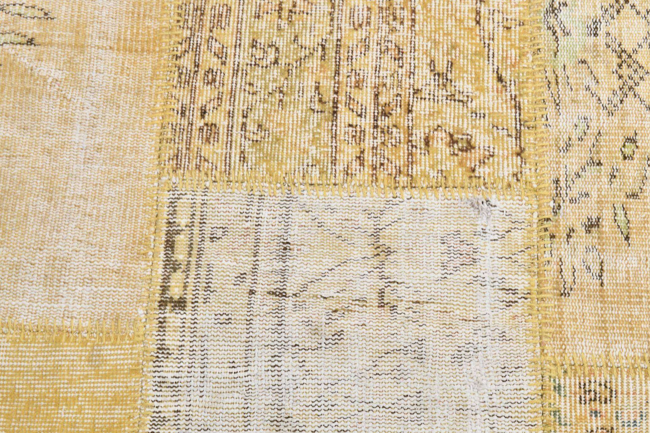 Yellow Mustard Large Vintage Rug, 204x306Cm