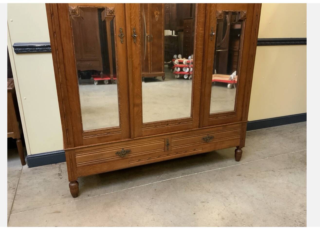 Antique Art Nouveau wardrobe