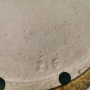 Large ceramic dish by Jette Hellerøe, Denmark, 1970s.